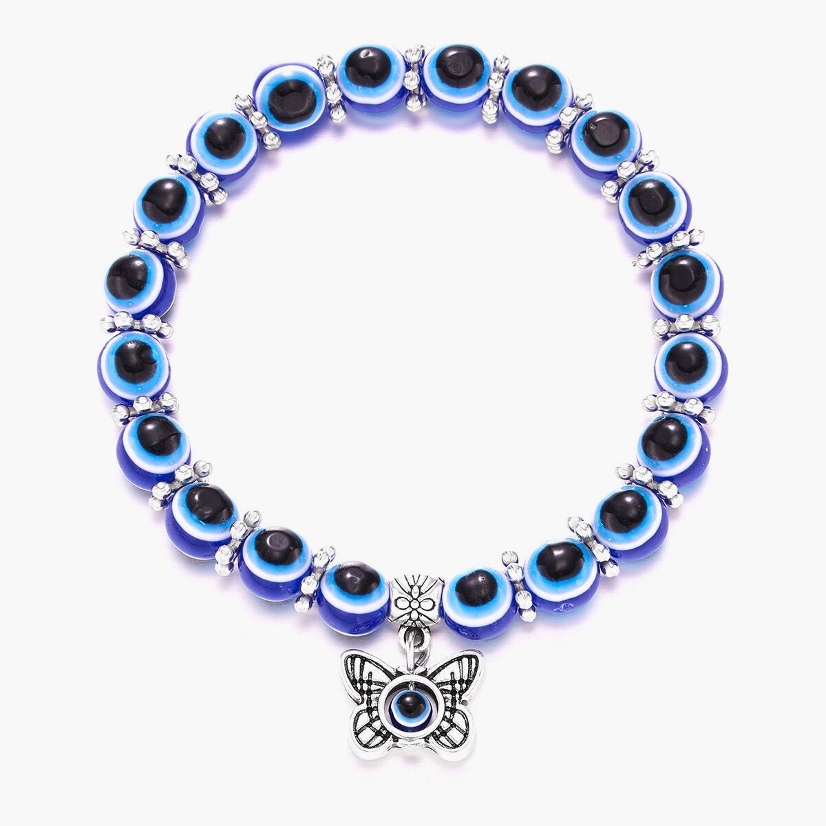 Turkish Evil Eye Charm Bracelet | Beaded Nazar Beads Handmade Jewelry | Trendy Friendship Gift for Her and Him