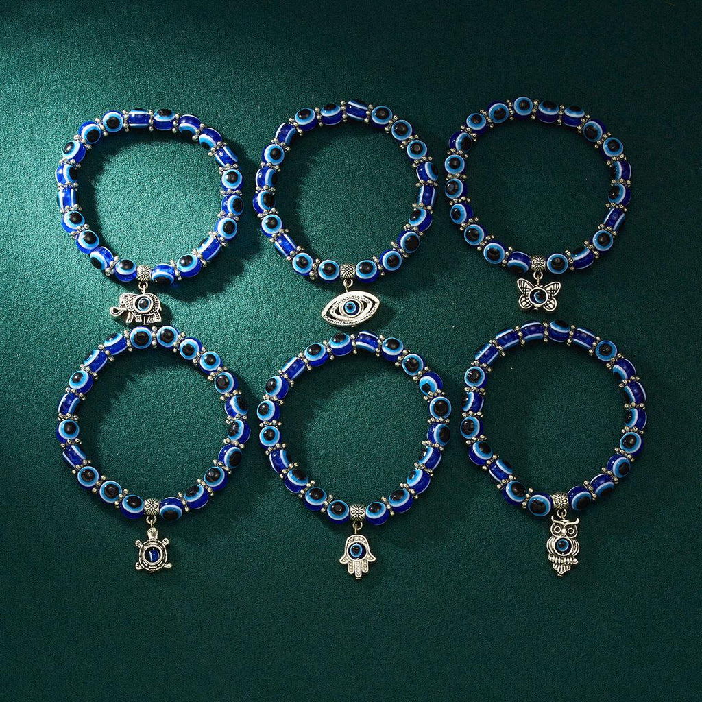 Turkish Evil Eye Charm Bracelet | Beaded Nazar Beads Handmade Jewelry | Trendy Friendship Gift for Her and Him