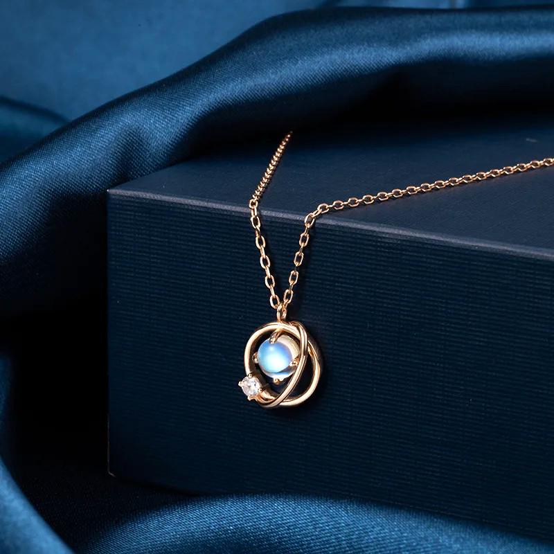 Vintage Monstone Necklace, Dainty Minimalist Jewellery, Pear Cut Hand Made Moonstone Christmas Gift