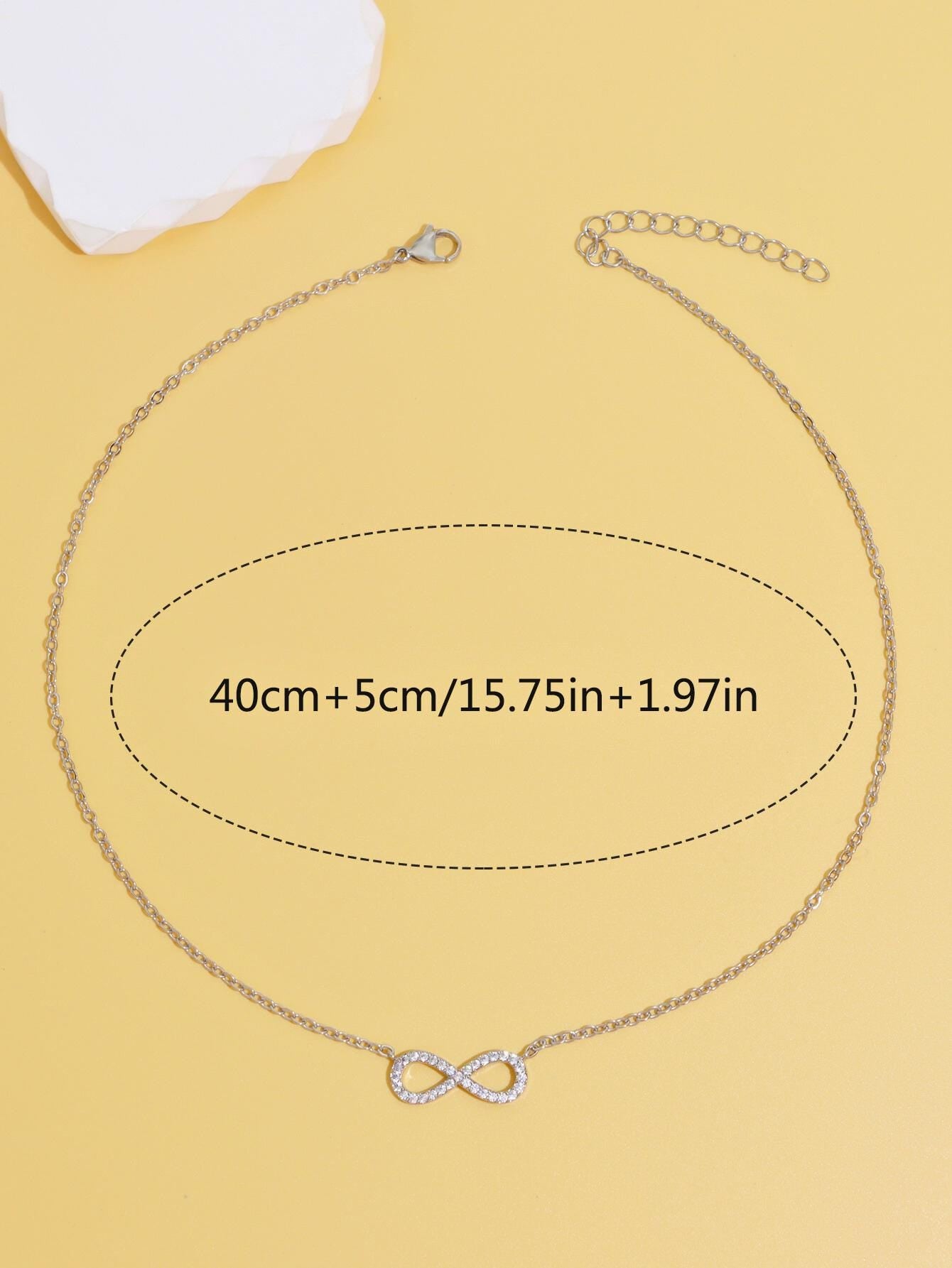 Pandora Infinity Necklace for Women - Gold or Silver Stainless Steel Pendant Jewelry - Minimalist Lucky Charm Birthday Gift for Her