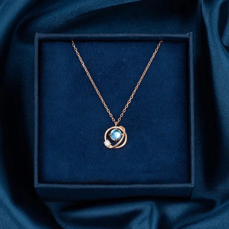 Vintage Monstone Necklace, Dainty Minimalist Jewellery, Pear Cut Hand Made Moonstone Christmas Gift