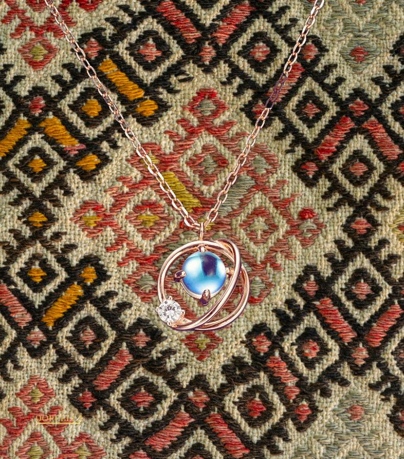 Vintage Monstone Necklace, Dainty Minimalist Jewellery, Pear Cut Hand Made Moonstone Christmas Gift